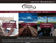 Tablet Screenshot of griffinlogistics.ca